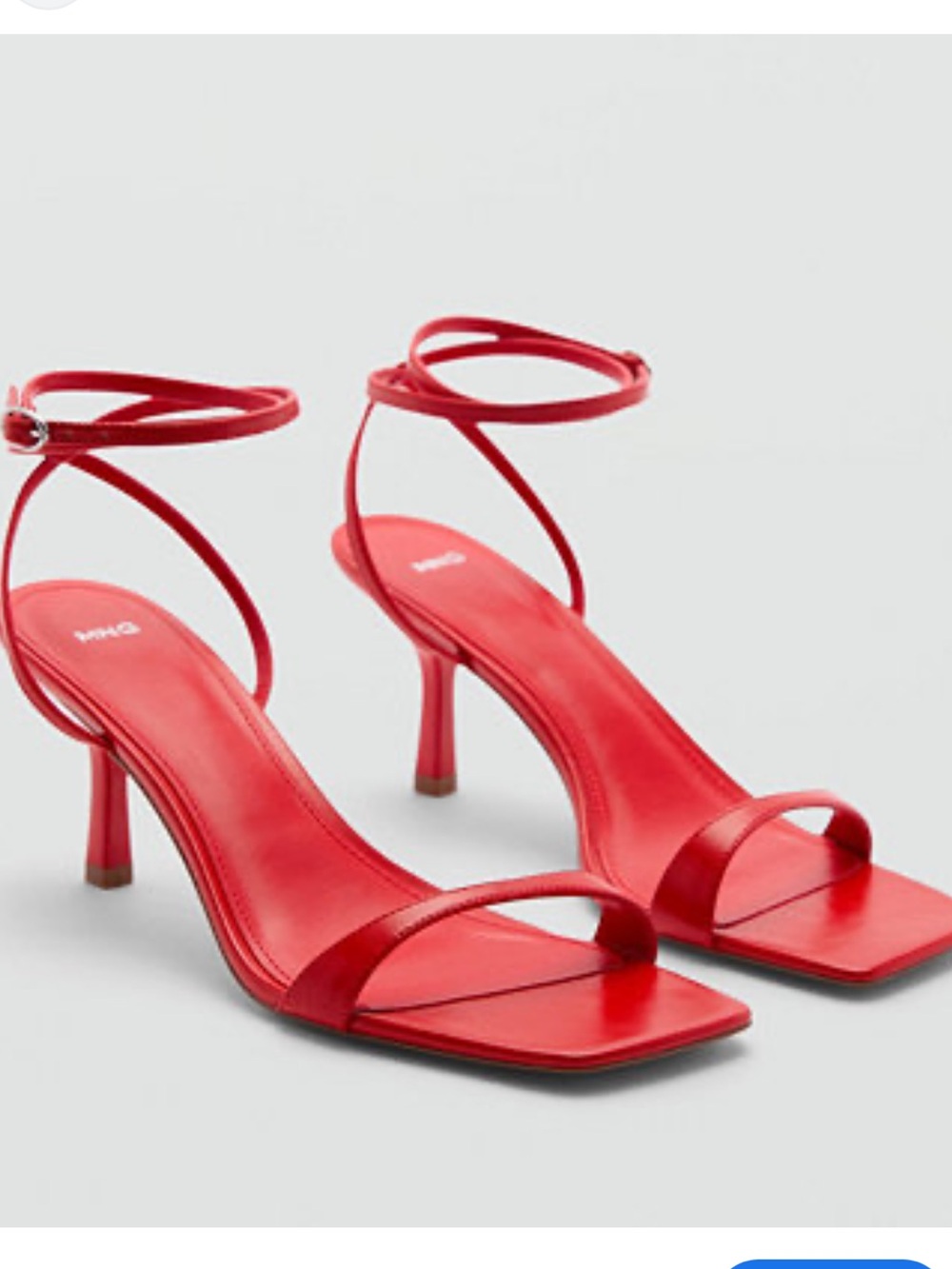 Mango Red Strappy Stiletto Heels EU 39 US 8.5